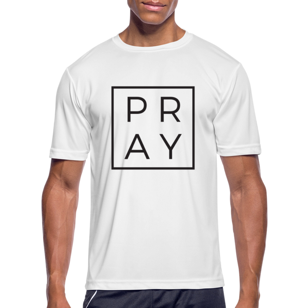 Men’s Moisture Wicking Performance Pray T-Shirt - white