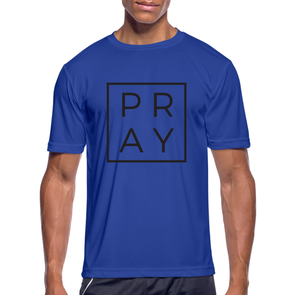 Men’s Moisture Wicking Performance Pray T-Shirt - royal blue
