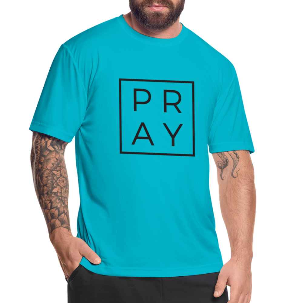 Men’s Moisture Wicking Performance Pray T-Shirt - turquoise