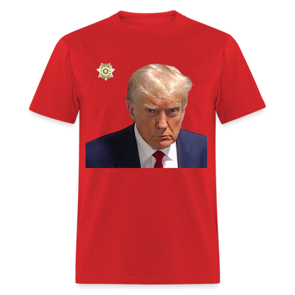 Trump Mugshot T-Shirt (Customizeable) - red