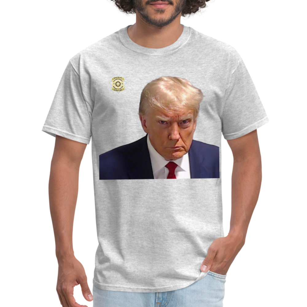 Trump Mugshot T-Shirt (Customizeable) - heather gray