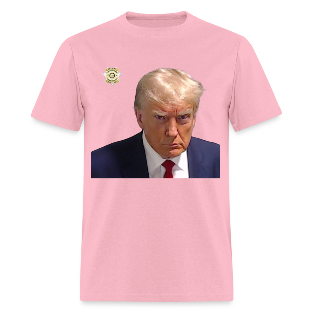 Trump Mugshot T-Shirt (Customizeable) - pink