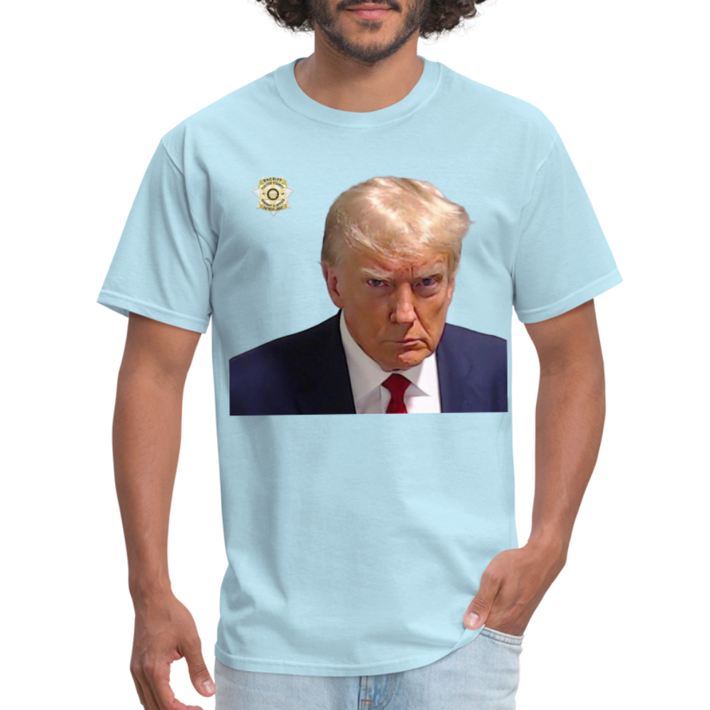 Trump Mugshot T-Shirt (Customizeable) - powder blue