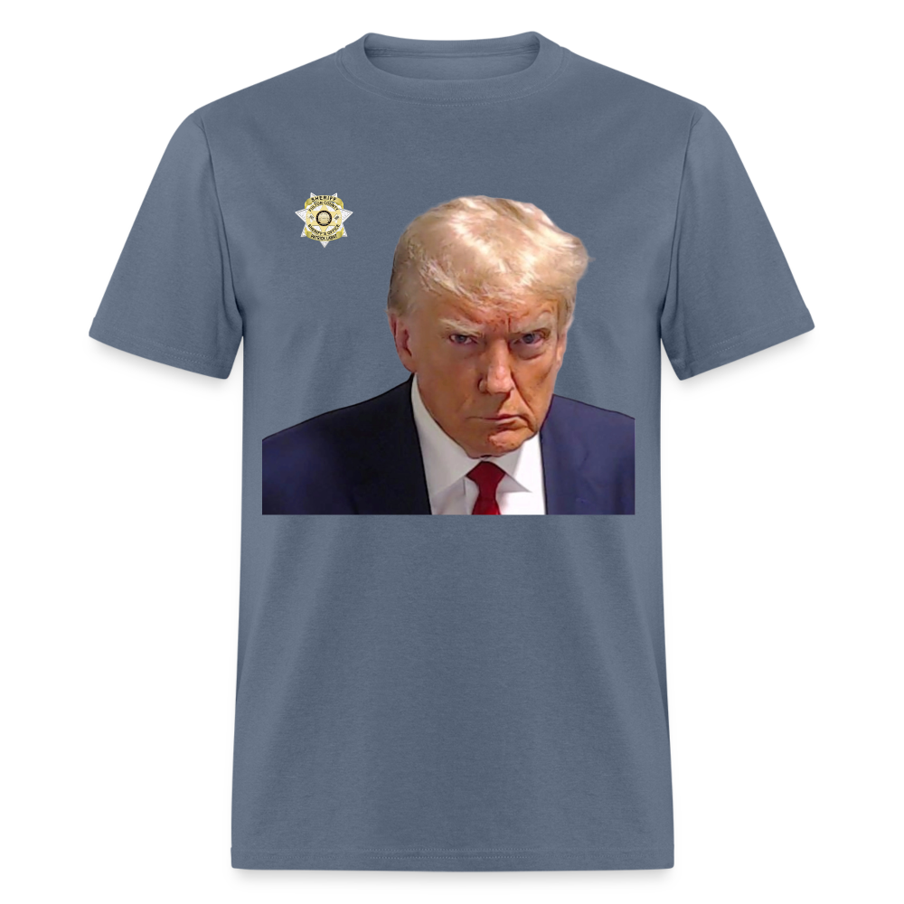 Trump Mugshot T-Shirt (Customizeable) - denim