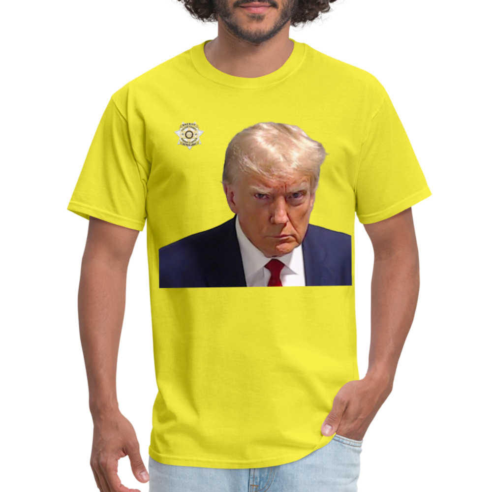 Trump Mugshot T-Shirt (Customizeable) - yellow
