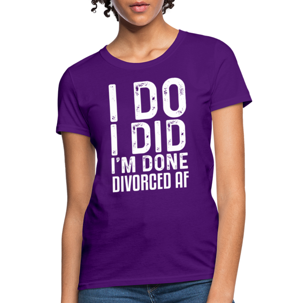 Divorced AF Women's T-Shirt - purple