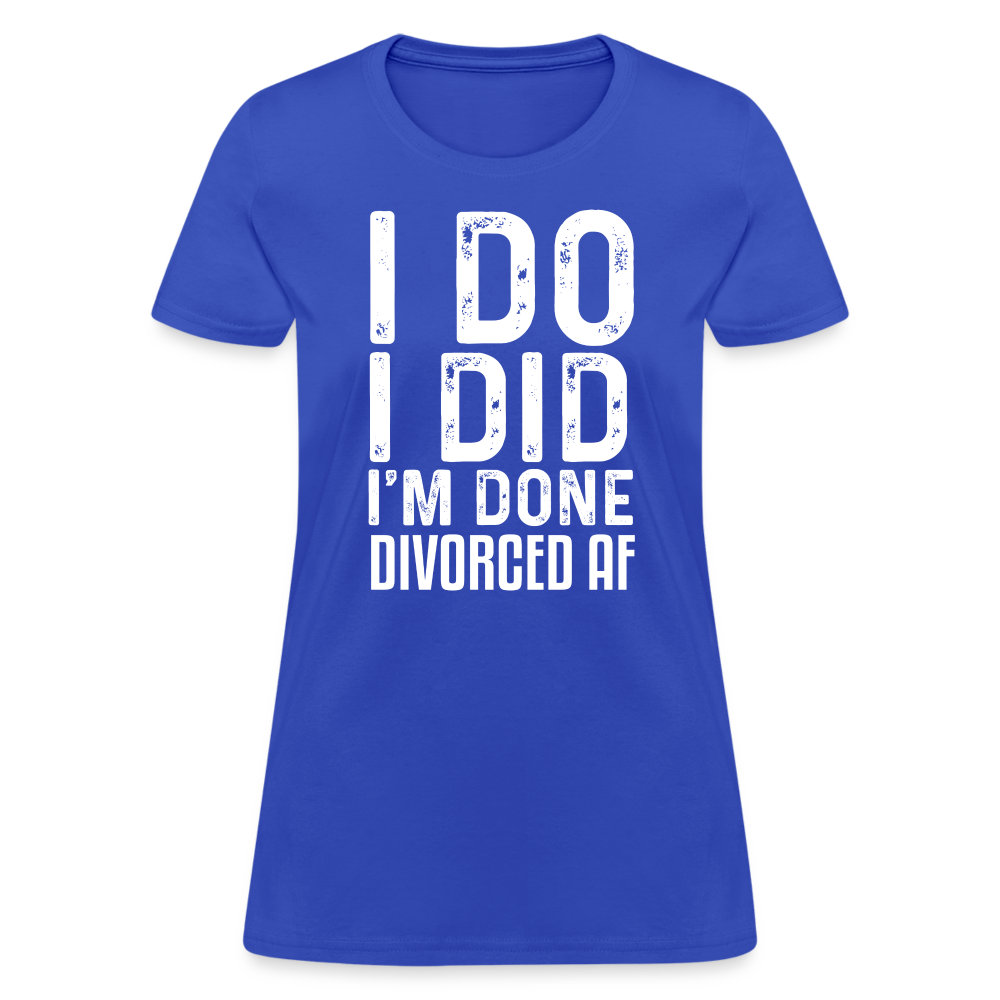 Divorced AF Women's T-Shirt - royal blue