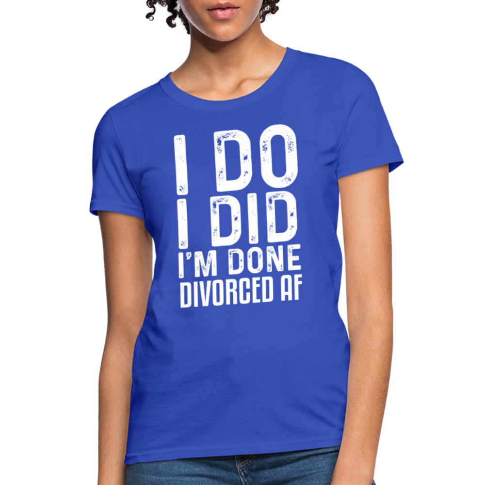 Divorced AF Women's T-Shirt - royal blue