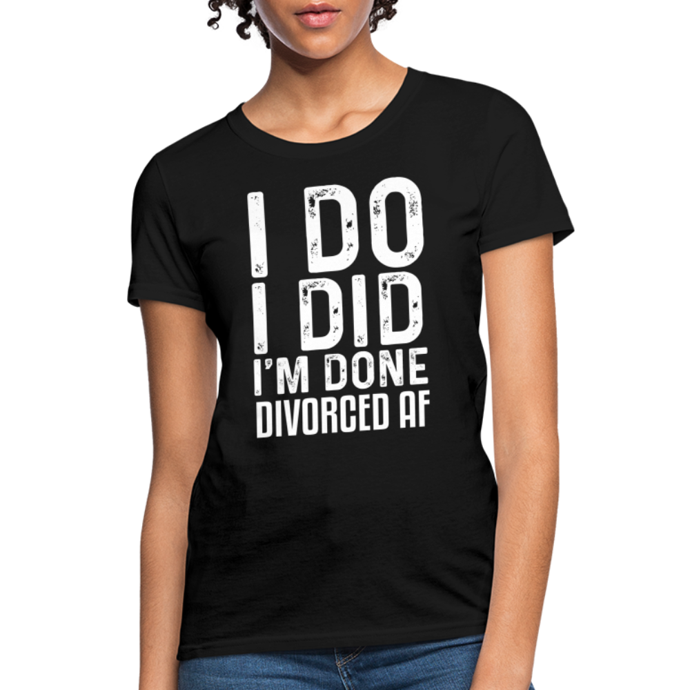 Divorced AF Women's T-Shirt - black