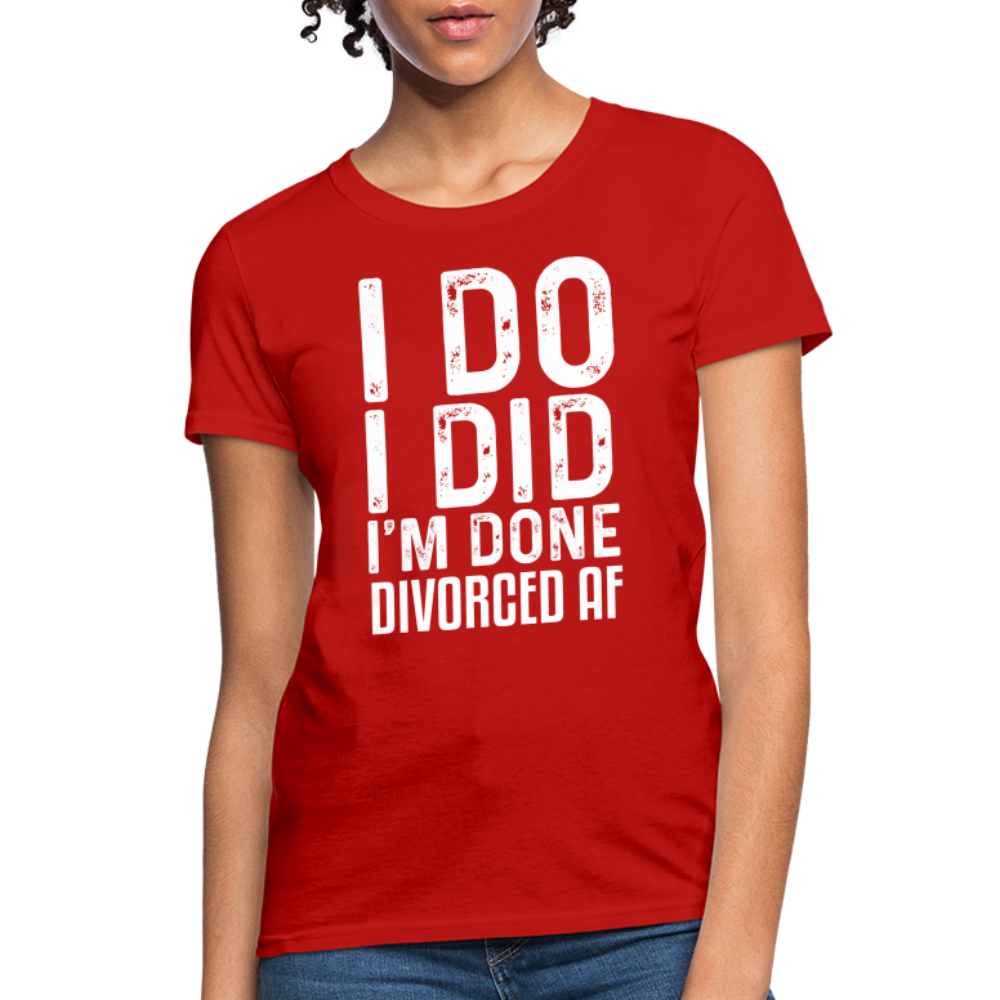 Divorced AF Women's T-Shirt - red