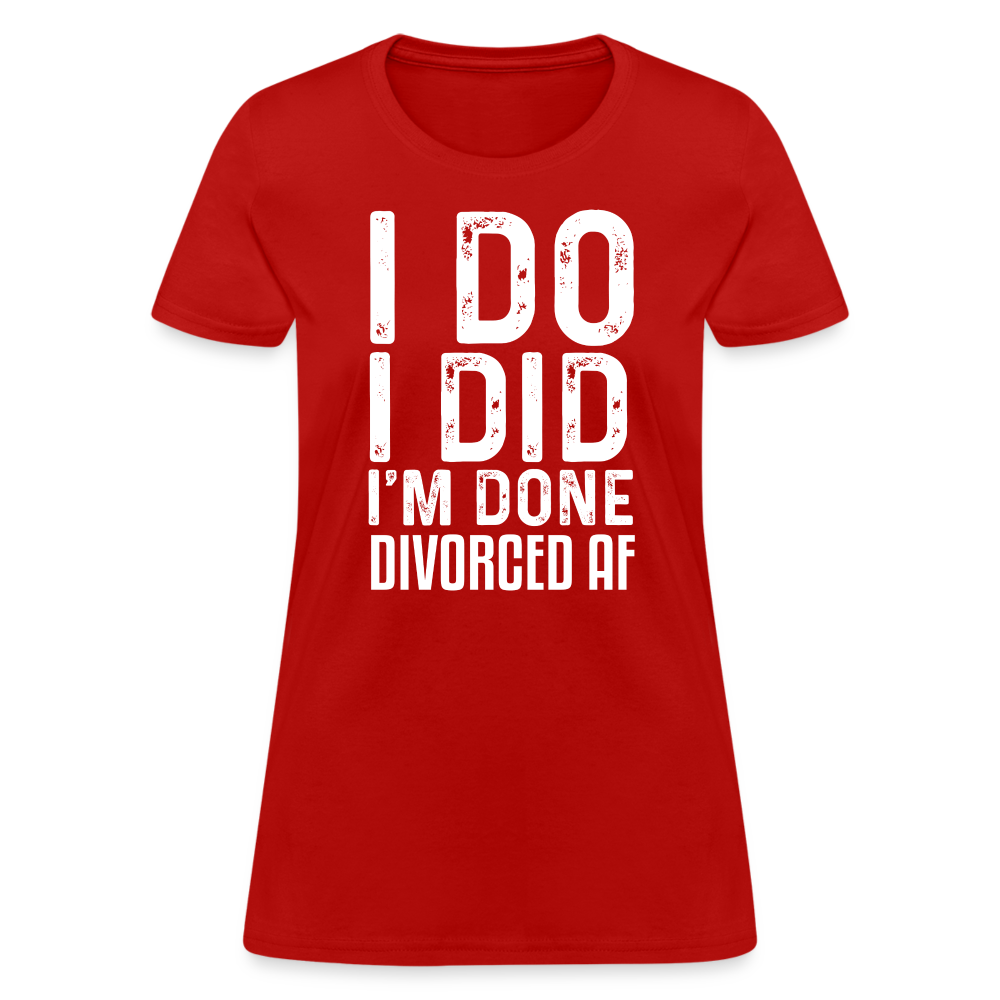 Divorced AF Women's T-Shirt - red