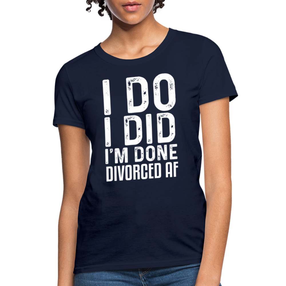 Divorced AF Women's T-Shirt - navy