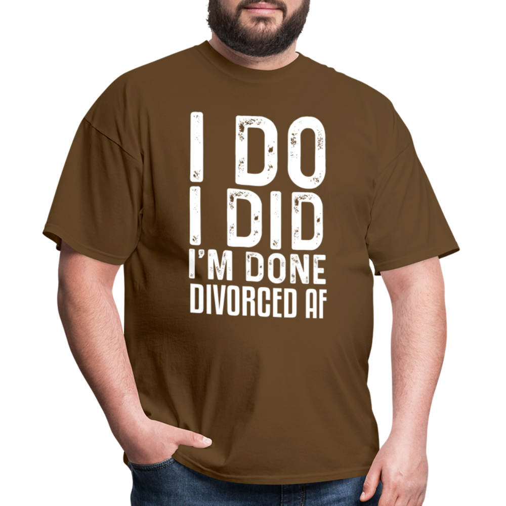 Divorced AF T-Shirt - brown