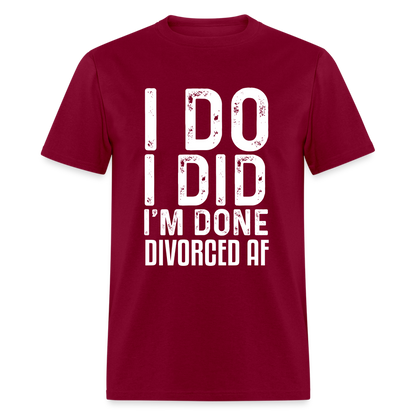 Divorced AF T-Shirt - burgundy