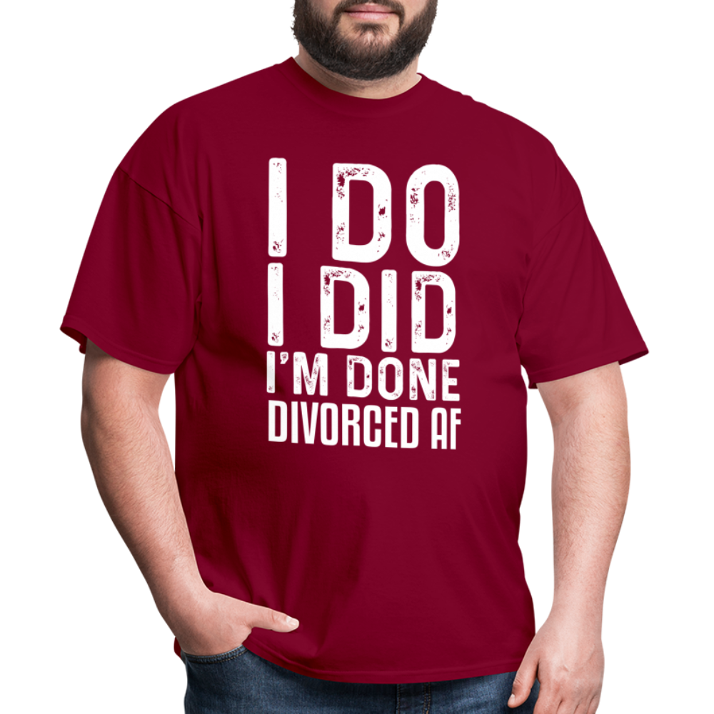 Divorced AF T-Shirt - burgundy