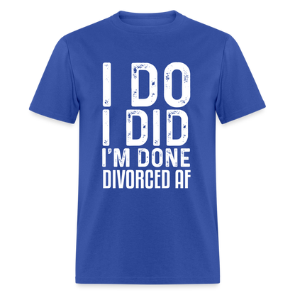 Divorced AF T-Shirt - royal blue