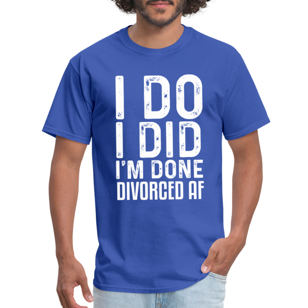 Divorced AF T-Shirt - royal blue