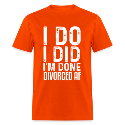 Divorced AF T-Shirt - orange