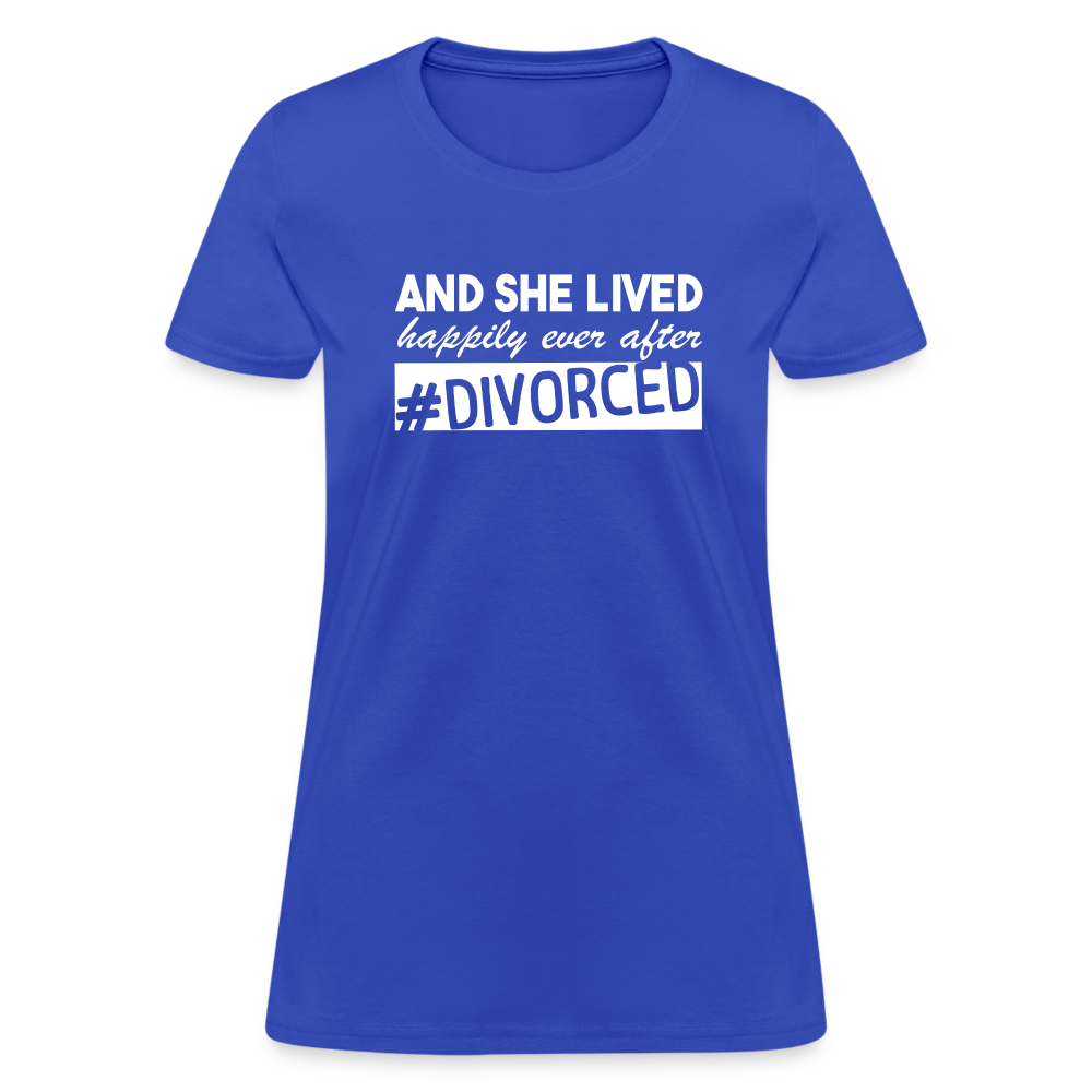 And She Lived Happily Ever After Divorced T-Shirt #Divorced - royal blue