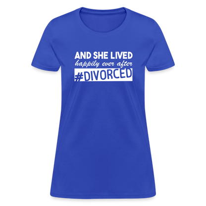 And She Lived Happily Ever After Divorced T-Shirt #Divorced - royal blue