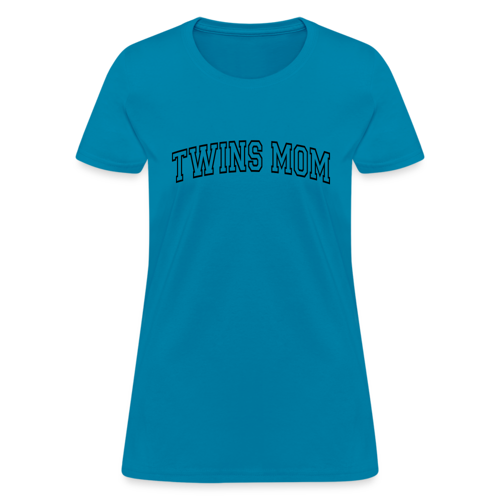 Twins Mom Women's T-Shirt - turquoise