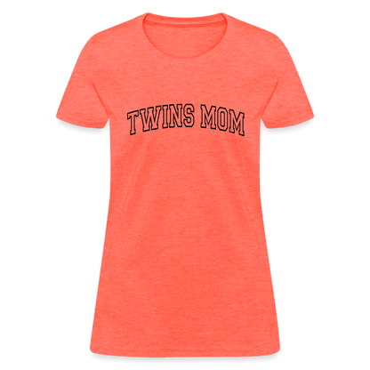 Twins Mom Women's T-Shirt - heather coral