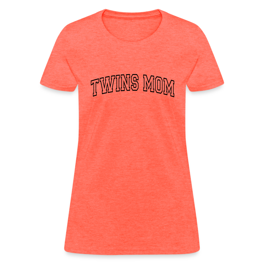 Twins Mom Women's T-Shirt - heather coral