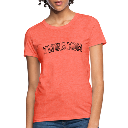Twins Mom Women's T-Shirt - heather coral