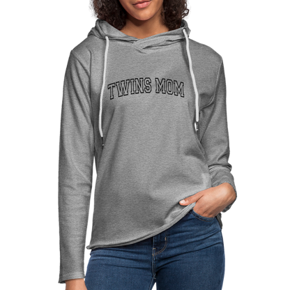 Twins Mom Lightweight Terry Hoodie - heather gray