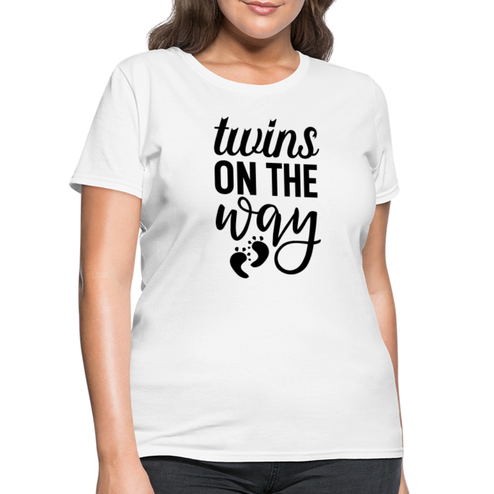 Twins on the Way Women's T-Shirt - white