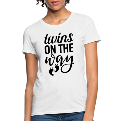 Twins on the Way Women's T-Shirt - white