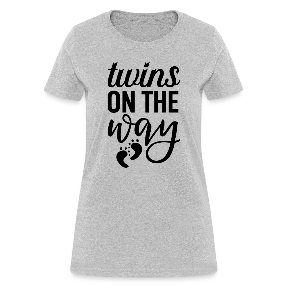 Twins on the Way Women's T-Shirt - heather gray