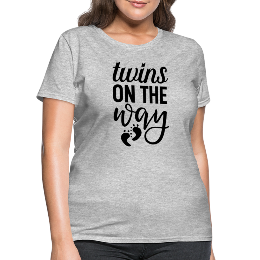 Twins on the Way Women's T-Shirt - heather gray