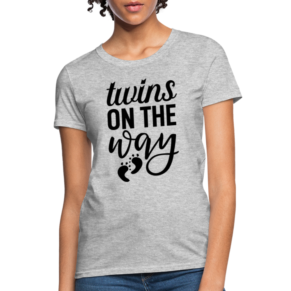 Twins on the Way Women's T-Shirt - heather gray