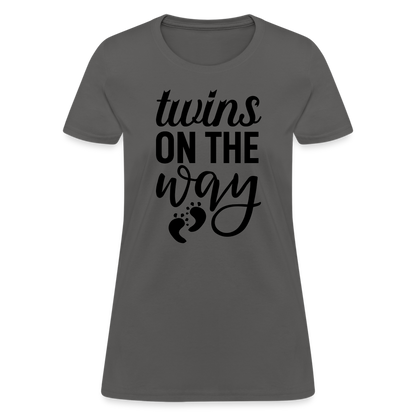 Twins on the Way Women's T-Shirt - charcoal