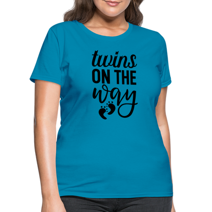 Twins on the Way Women's T-Shirt - turquoise