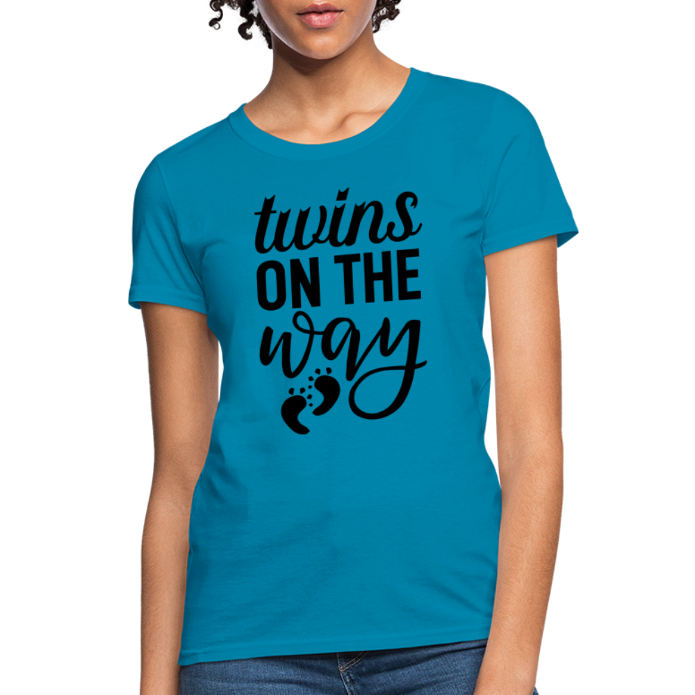 Twins on the Way Women's T-Shirt - turquoise