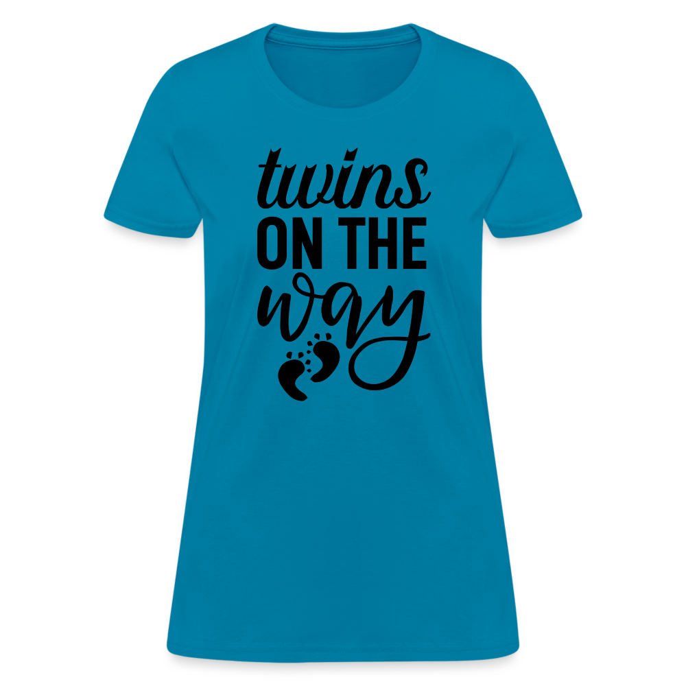 Twins on the Way Women's T-Shirt - turquoise