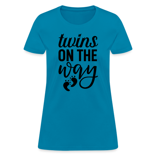 Twins on the Way Women's T-Shirt - turquoise