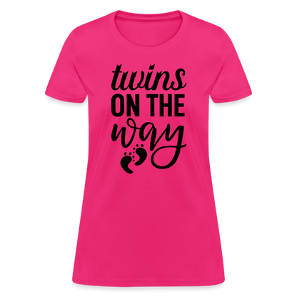 Twins on the Way Women's T-Shirt - fuchsia