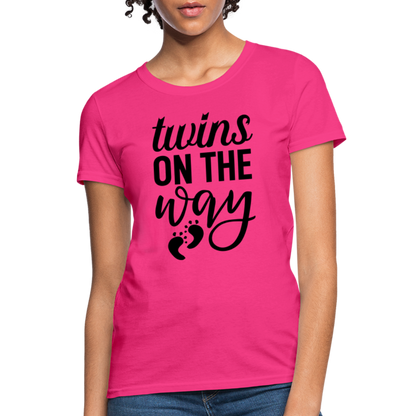 Twins on the Way Women's T-Shirt - fuchsia