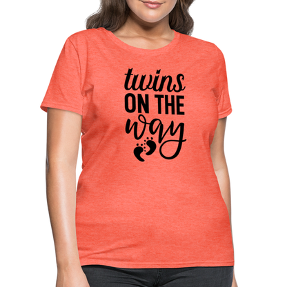 Twins on the Way Women's T-Shirt - heather coral