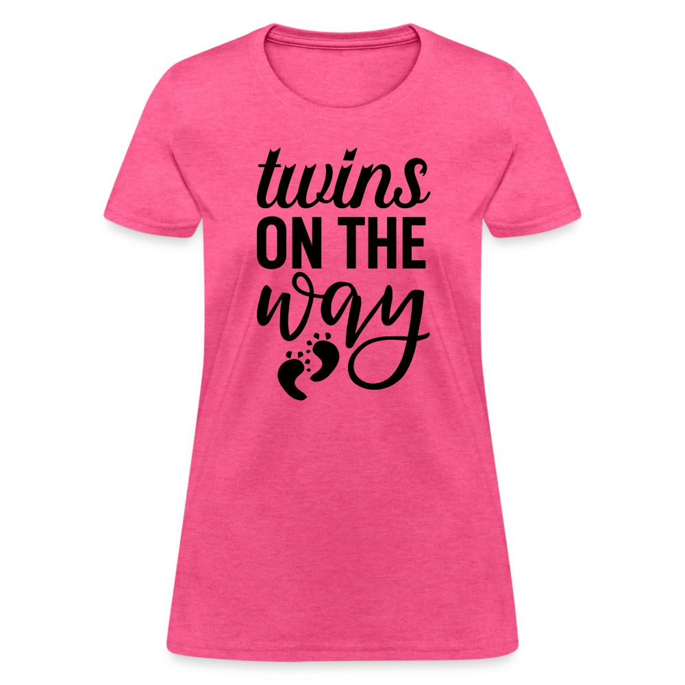 Twins on the Way Women's T-Shirt - heather pink