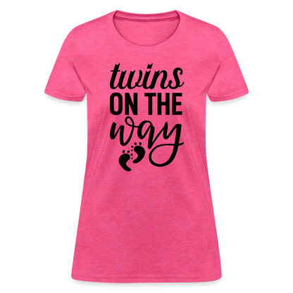 Twins on the Way Women's T-Shirt - heather pink