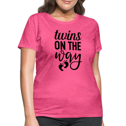 Twins on the Way Women's T-Shirt - heather pink