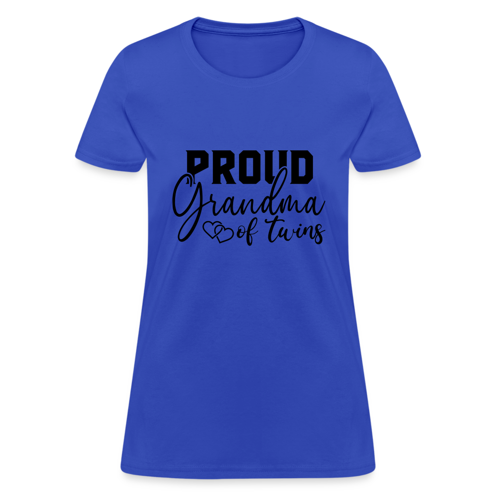 Proud Grandma of Twins T-Shirt - royal blue
