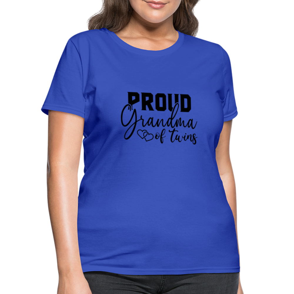 Proud Grandma of Twins T-Shirt - royal blue
