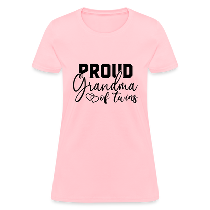 Proud Grandma of Twins T-Shirt - pink