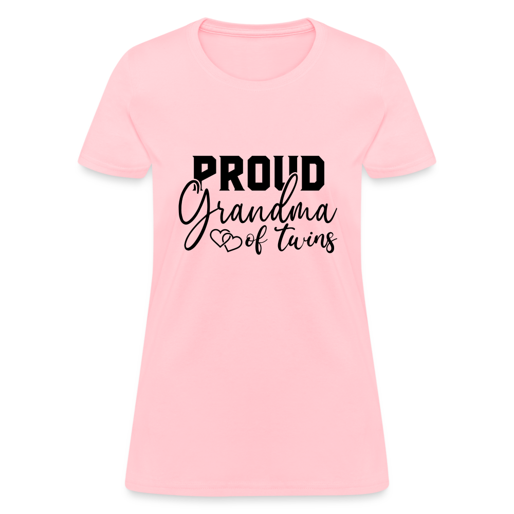 Proud Grandma of Twins T-Shirt - pink