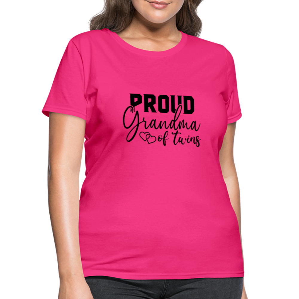 Proud Grandma of Twins T-Shirt - fuchsia